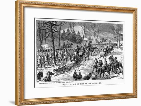 Winter Attack on Fort William Henry, New York State, 1757-null-Framed Giclee Print