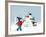 Winter Background with Playing Kids-jagoda-Framed Art Print