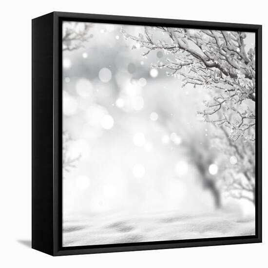 Winter Background-lilkar-Framed Premier Image Canvas