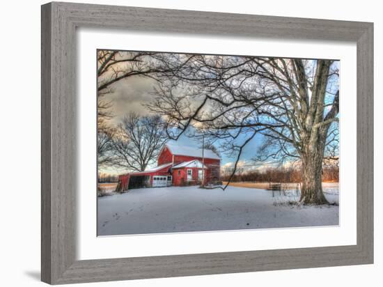 Winter Barn-Robert Goldwitz-Framed Photographic Print