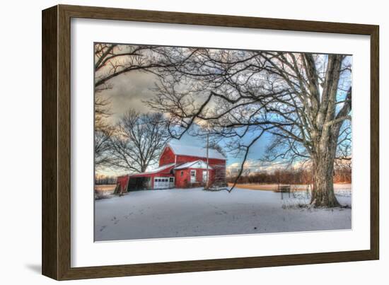 Winter Barn-Robert Goldwitz-Framed Photographic Print