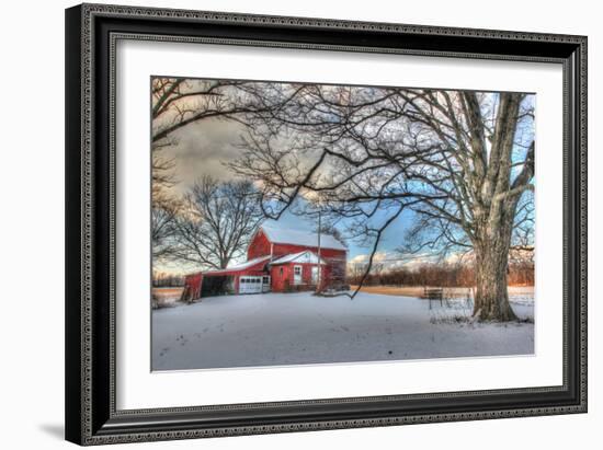 Winter Barn-Robert Goldwitz-Framed Photographic Print