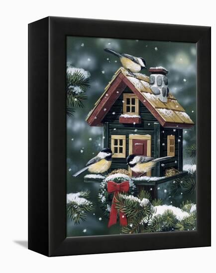 Winter Birdhouse-William Vanderdasson-Framed Premier Image Canvas