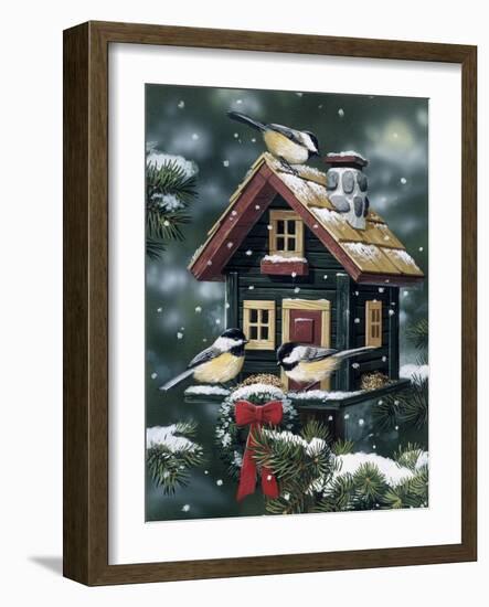 Winter Birdhouse-William Vanderdasson-Framed Giclee Print