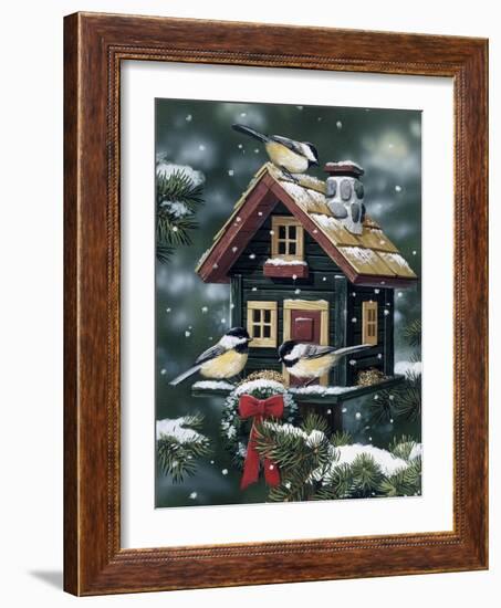 Winter Birdhouse-William Vanderdasson-Framed Giclee Print