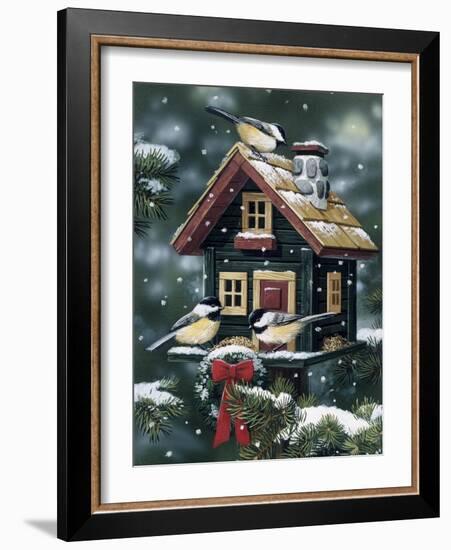 Winter Birdhouse-William Vanderdasson-Framed Giclee Print