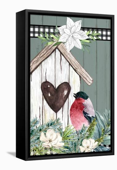 Winter Birdhouse-Kimberly Allen-Framed Stretched Canvas