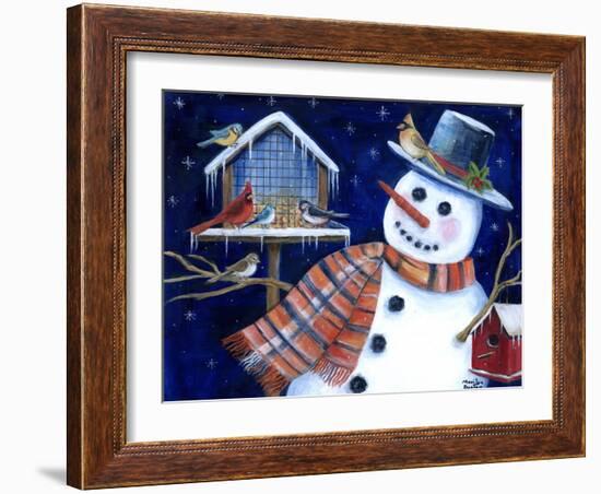 Winter Birds Delight-Marilyn Dunlap-Framed Art Print