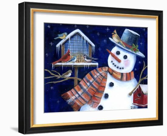 Winter Birds Delight-Marilyn Dunlap-Framed Art Print