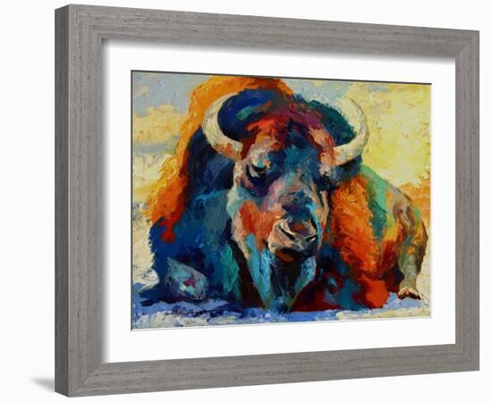 Winter Bison-Marion Rose-Framed Giclee Print