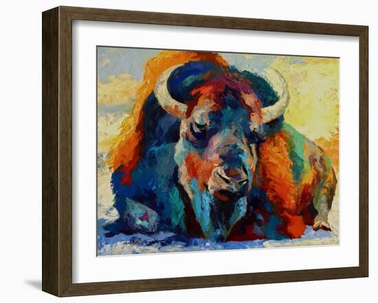 Winter Bison-Marion Rose-Framed Giclee Print