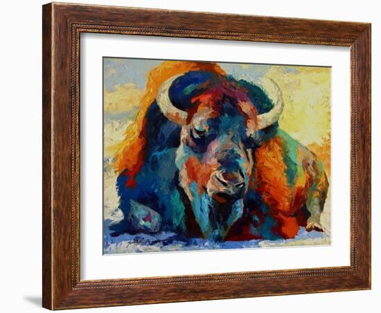 Winter Bison-Marion Rose-Framed Giclee Print