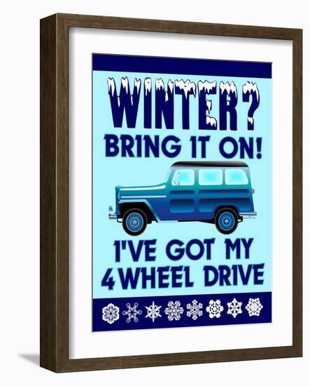 Winter Bring it 4WD-Mark Frost-Framed Giclee Print