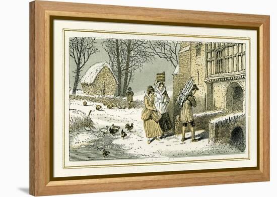 Winter by William Shakespeare-Myles Birket Foster-Framed Premier Image Canvas