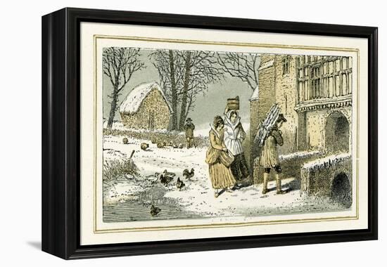 Winter by William Shakespeare-Myles Birket Foster-Framed Premier Image Canvas