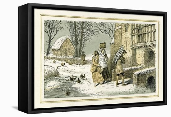 Winter by William Shakespeare-Myles Birket Foster-Framed Premier Image Canvas