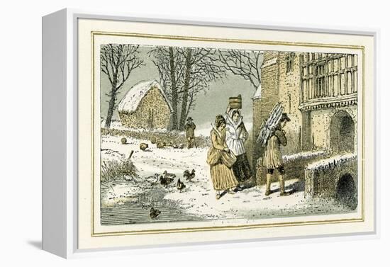 Winter by William Shakespeare-Myles Birket Foster-Framed Premier Image Canvas