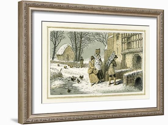 Winter by William Shakespeare-Myles Birket Foster-Framed Giclee Print