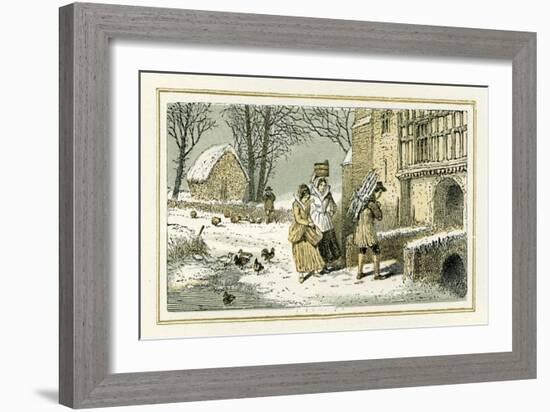 Winter by William Shakespeare-Myles Birket Foster-Framed Giclee Print