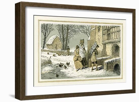 Winter by William Shakespeare-Myles Birket Foster-Framed Giclee Print