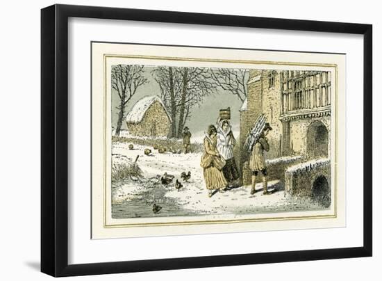 Winter by William Shakespeare-Myles Birket Foster-Framed Giclee Print