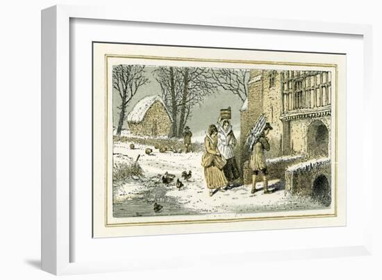 Winter by William Shakespeare-Myles Birket Foster-Framed Giclee Print