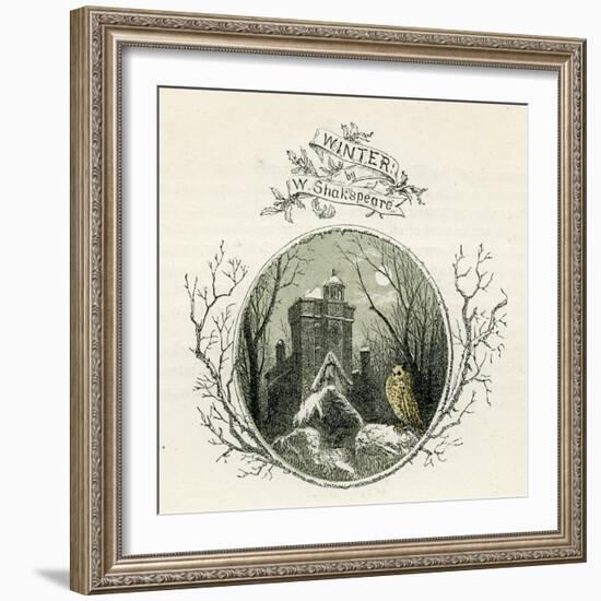 Winter by William Shakespeare-Myles Birket Foster-Framed Giclee Print