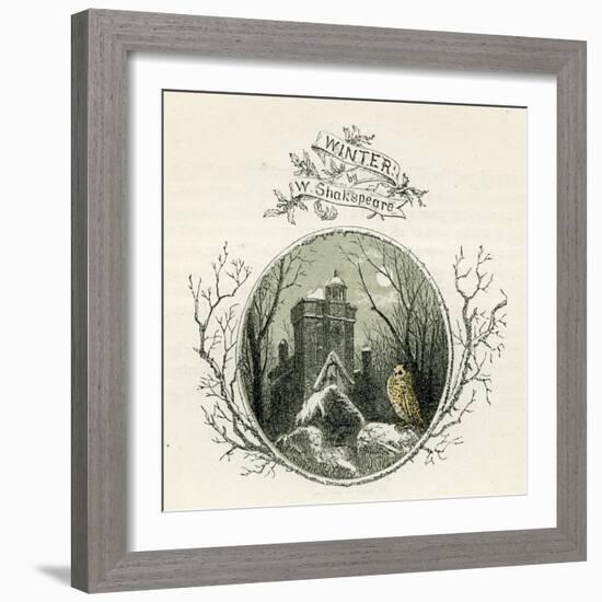 Winter by William Shakespeare-Myles Birket Foster-Framed Giclee Print