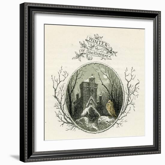 Winter by William Shakespeare-Myles Birket Foster-Framed Giclee Print