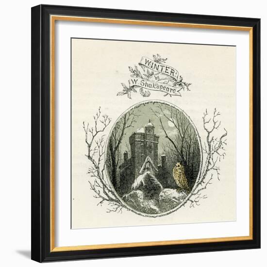 Winter by William Shakespeare-Myles Birket Foster-Framed Giclee Print