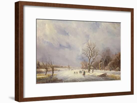 Winter Canal Scene-Jan Lynn-Framed Giclee Print