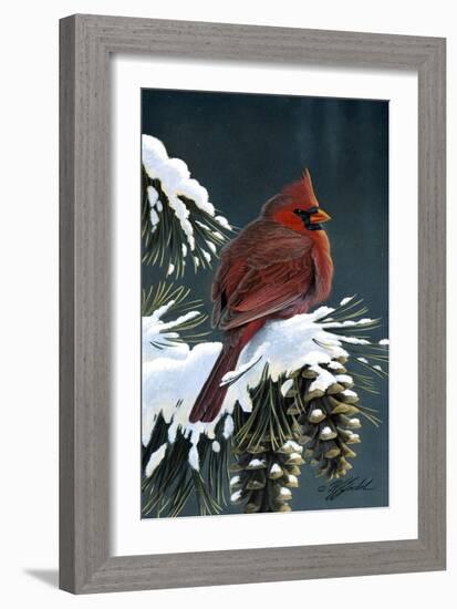 Winter Cardinal-Wilhelm Goebel-Framed Giclee Print