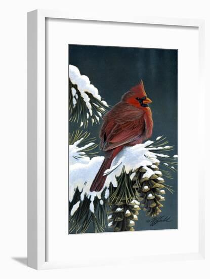 Winter Cardinal-Wilhelm Goebel-Framed Giclee Print