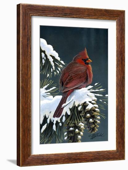 Winter Cardinal-Wilhelm Goebel-Framed Giclee Print