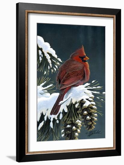 Winter Cardinal-Wilhelm Goebel-Framed Giclee Print