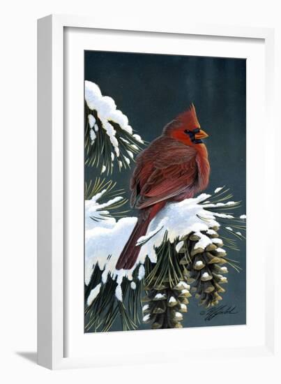 Winter Cardinal-Wilhelm Goebel-Framed Giclee Print