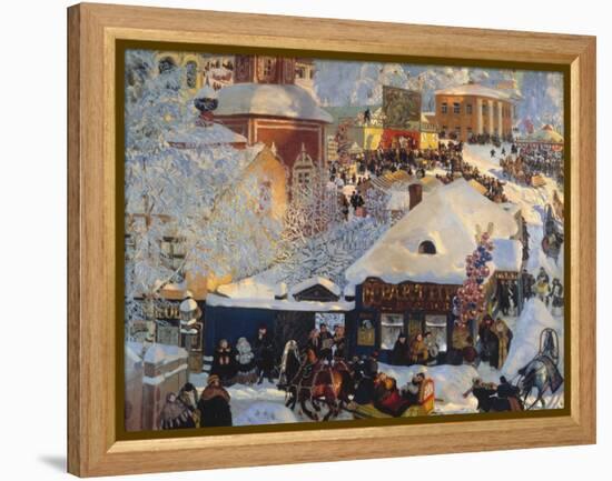 Winter, Carnival Fair, 1919-Boris Kustodiyev-Framed Premier Image Canvas