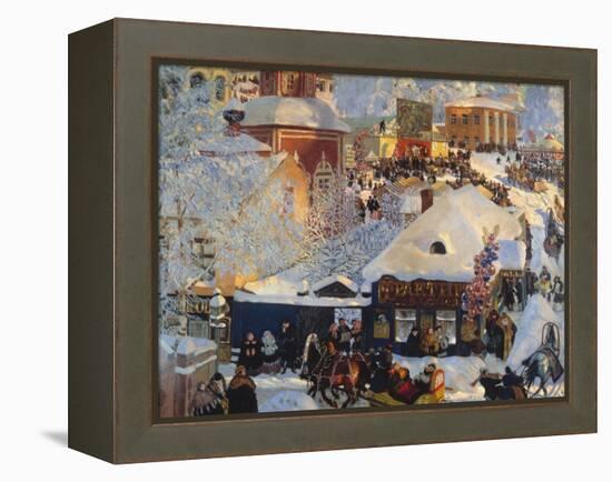 Winter, Carnival Fair, 1919-Boris Kustodiyev-Framed Premier Image Canvas