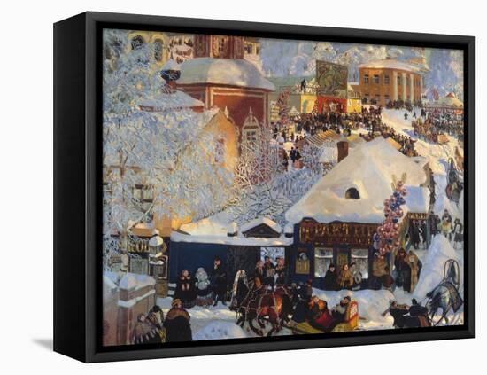 Winter, Carnival Fair, 1919-Boris Kustodiyev-Framed Premier Image Canvas