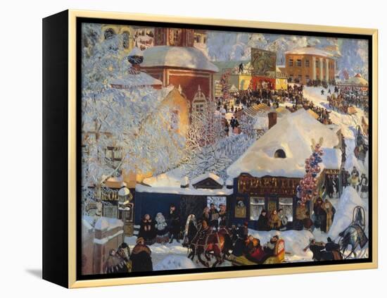 Winter, Carnival Fair, 1919-Boris Kustodiyev-Framed Premier Image Canvas