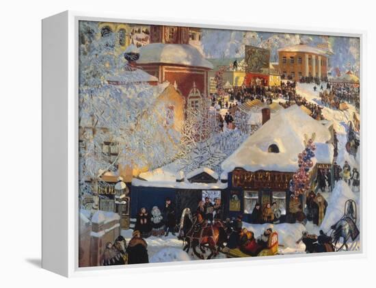 Winter, Carnival Fair, 1919-Boris Kustodiyev-Framed Premier Image Canvas