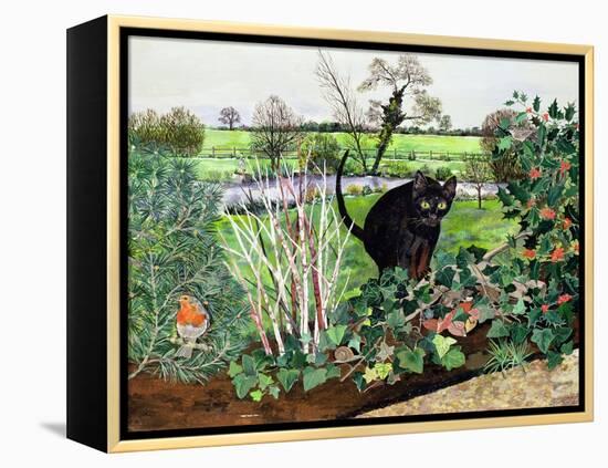 Winter Cat-Hilary Jones-Framed Premier Image Canvas