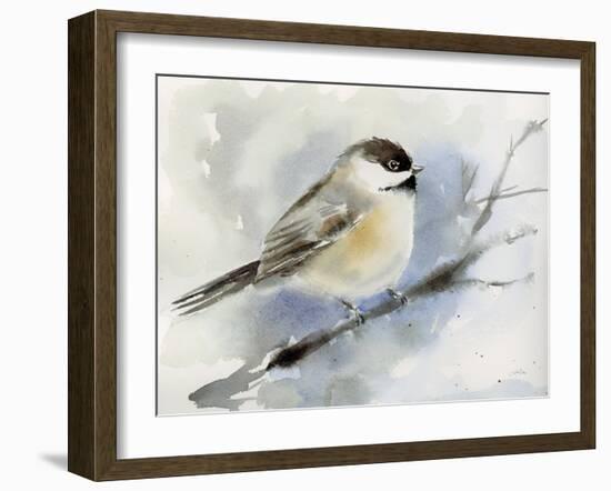 Winter Chickadee-Katrina Pete-Framed Art Print