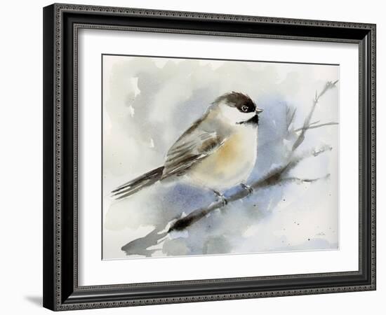 Winter Chickadee-Katrina Pete-Framed Art Print