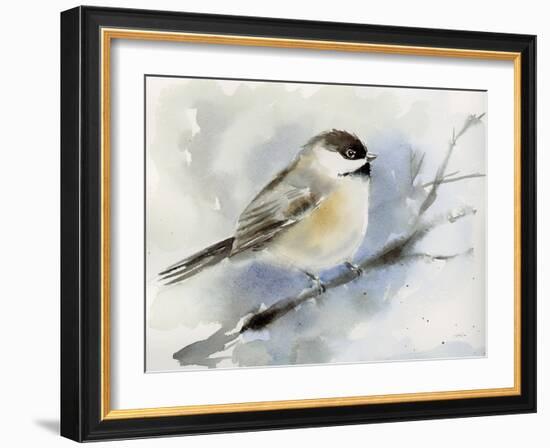 Winter Chickadee-Katrina Pete-Framed Art Print
