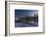 Winter city skyline reflects in the Bow River in Calgary, Alberta, Canada-Chuck Haney-Framed Photographic Print