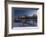 Winter city skyline reflects in the Bow River in Calgary, Alberta, Canada-Chuck Haney-Framed Photographic Print