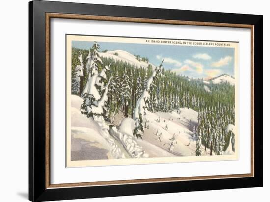 Winter, Coeur d'Alene Mountains, Idaho-null-Framed Art Print