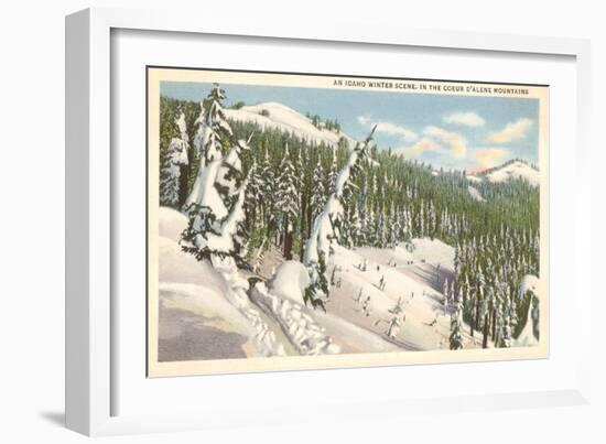 Winter, Coeur d'Alene Mountains, Idaho-null-Framed Art Print