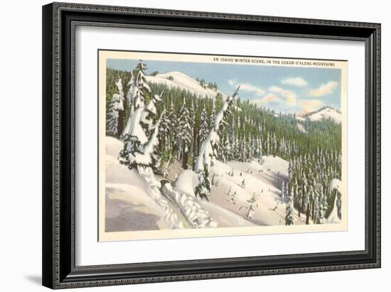 Winter, Coeur d'Alene Mountains, Idaho-null-Framed Art Print